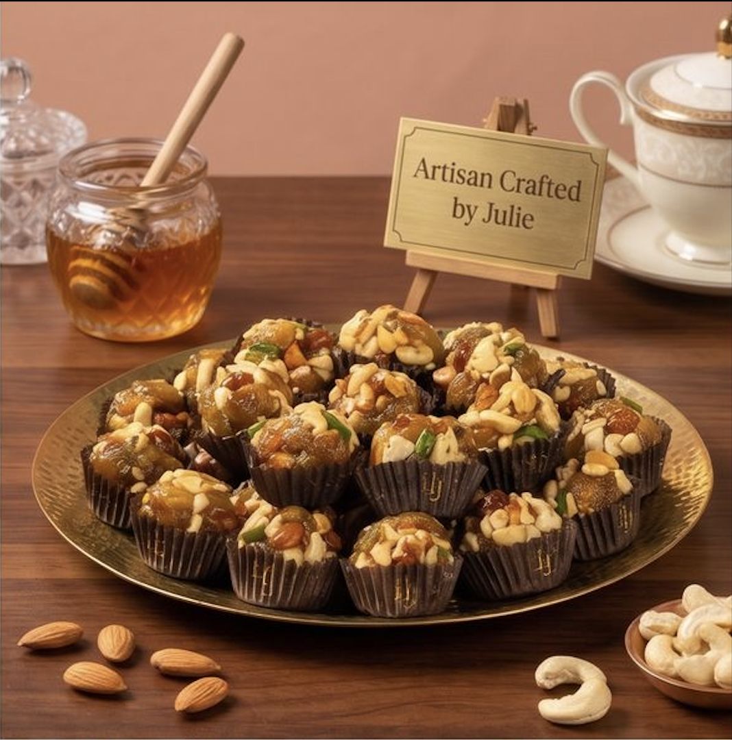 Family pack of sugar free dry fruit laddu, homemade and shipped fresh